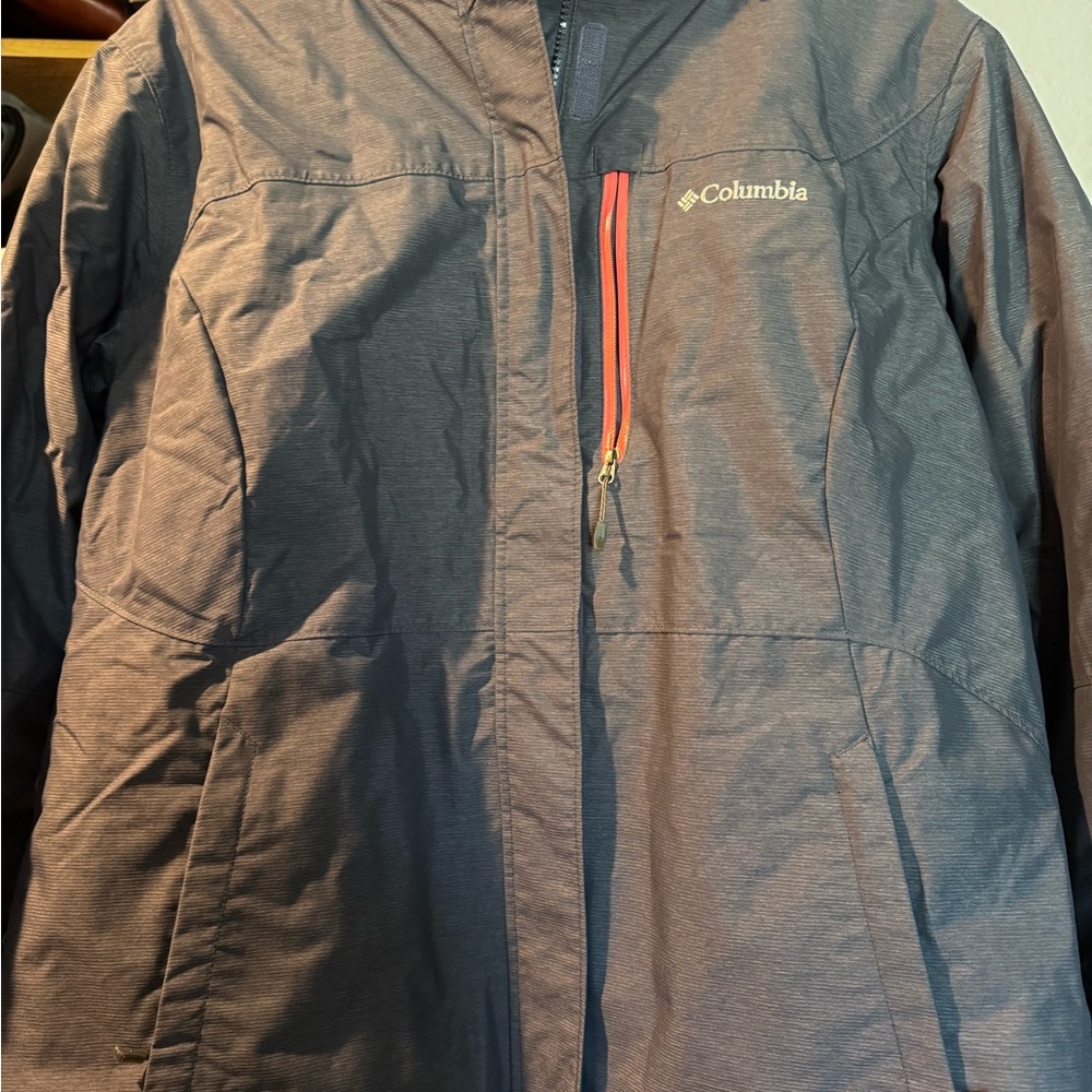 Columbia Blue and Coral Omni-Heat Jacket